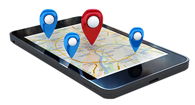 Smart-Phone-With-Map-And-Geo